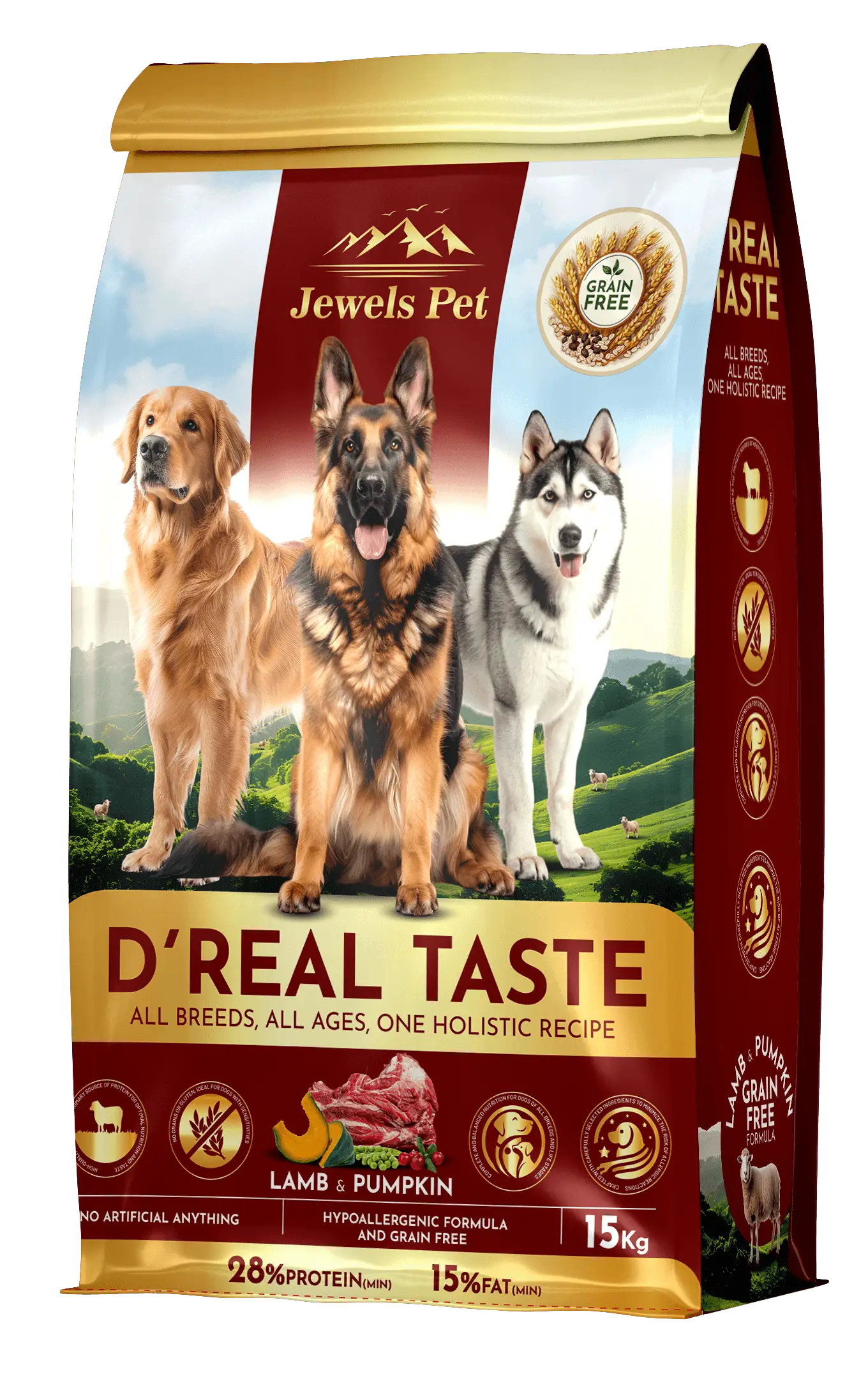 D'Real Taste Lamb Meat Grain-Free Dog Dry Kibbles